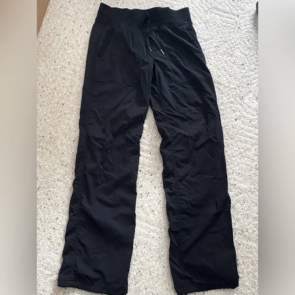 Womens Lucy dance-studio pants, small, black, not lined. Inseam 30".